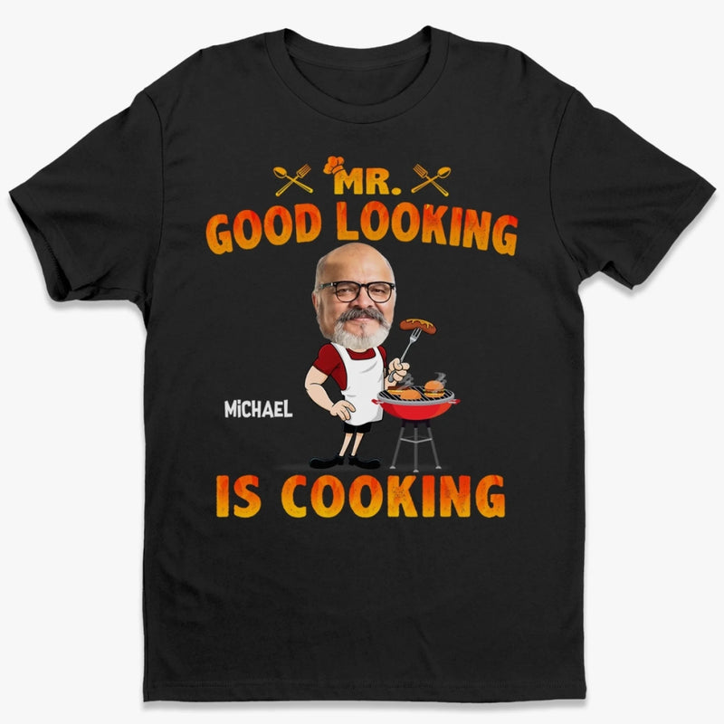 Custom Photo License To Grill, Chef In Command - Family Personalized Custom Unisex T-shirt, Premium T-shirt, Hoodie - Father's Day, Gift For Dad, Grandpa