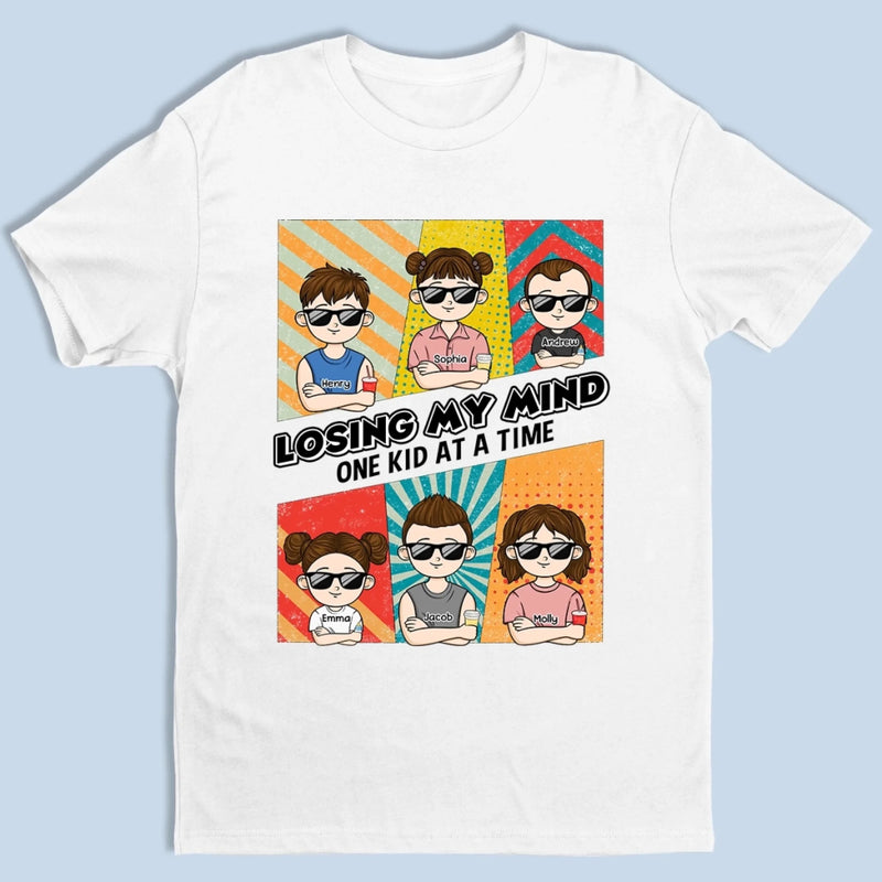 Managing Chaos, One Kid At A Time - Family Personalized Custom Unisex T-shirt, Premium T-shirt, Hoodie - Father's Day, Gift For Dad, Grandpa