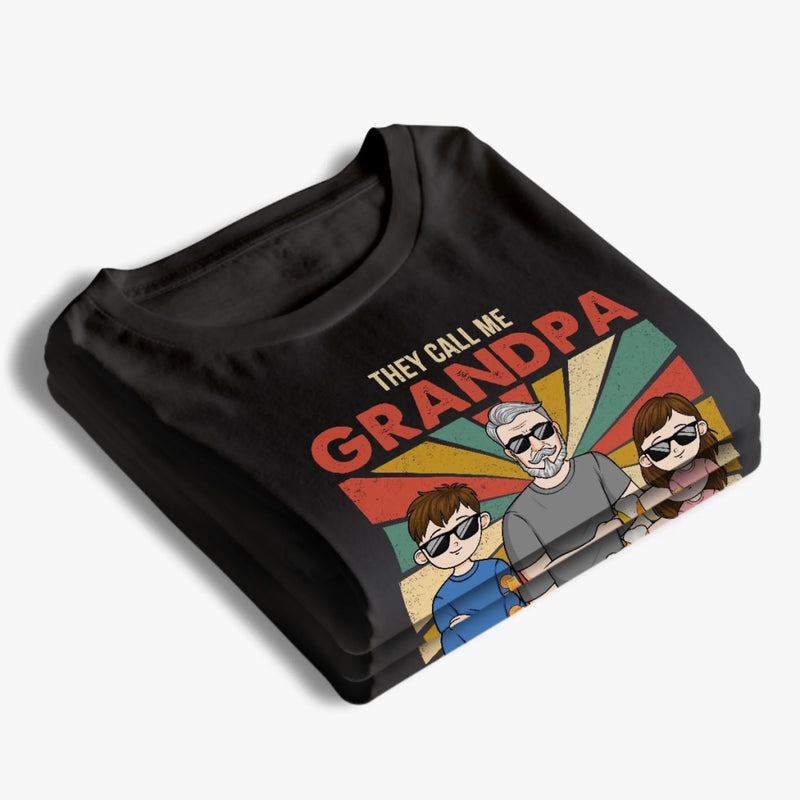 Certified Grandpa Of Chaos - Family Personalized Custom Unisex T-shirt, Premium T-shirt, Hoodie - Father's Day, Gift For Dad, Grandpa