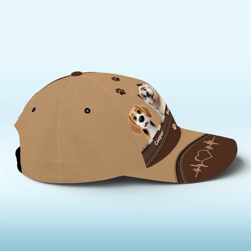 Paws Down, Best Dad Ever - Dog Personalized Custom Hat, All Over Print Classic Cap - Father's Day, Gift For Pet Owners, Pet Lovers
