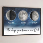 The Days You Became Our Dad - Family Personalized Custom Horizontal Poster - Father's Day, Gift For Dad, Grandpa, New Dads