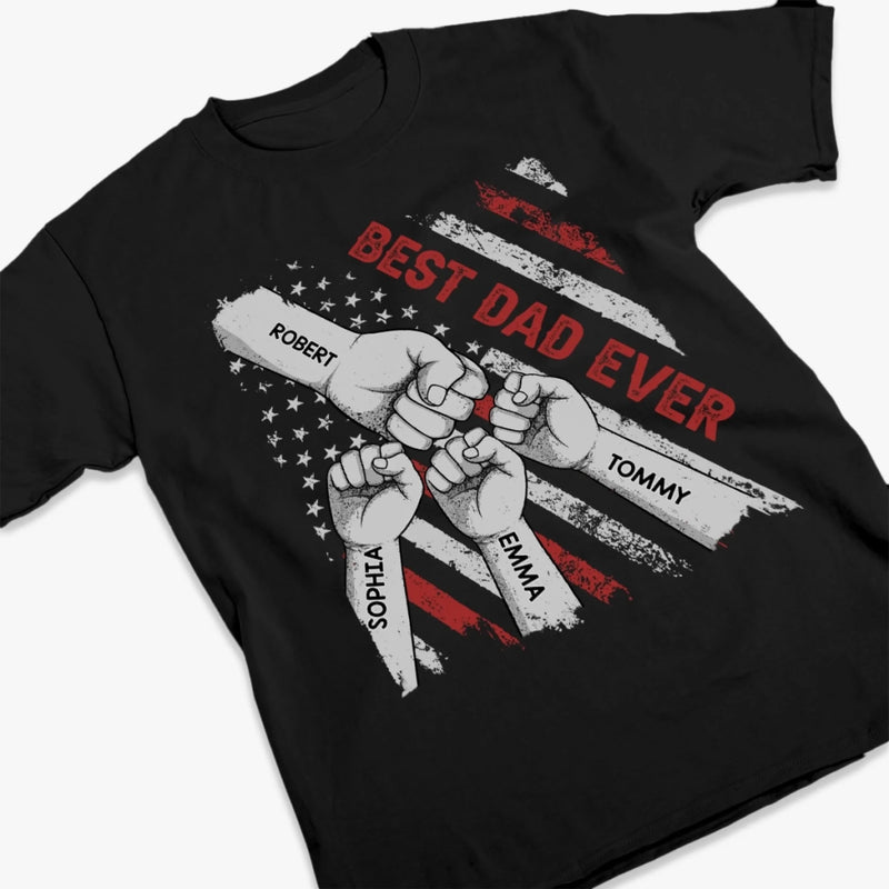 Built On Love And Fist Bumps - Family Personalized Custom Unisex T-shirt, Premium T-shirt, Hoodie - Father's Day, Gift For Dad, Grandpa