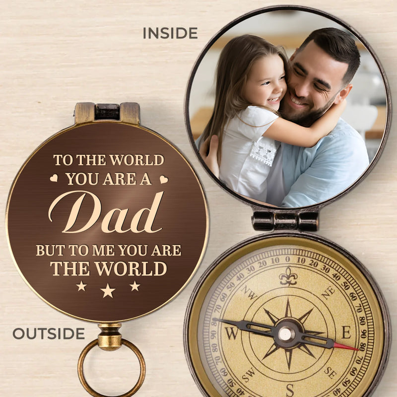 Custom Photo You’ll Always Be My Hero - Family Personalized Custom Compass - Father's Day, Gift For Dad, Grandpa, Family Members