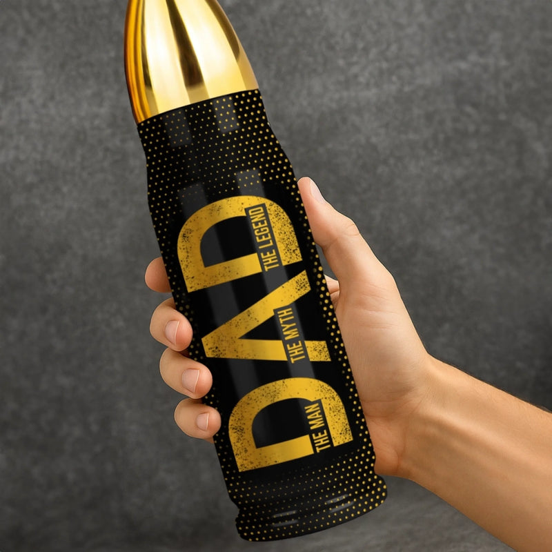 Cool Tough Dad Edition - Family Personalized Custom Bullet Tumbler - Father's Day, Gift For Dad, Grandpa