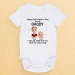 Happy First Father’s Day As My Daddy - Family Personalized Custom Baby Onesie - Father's Day, Baby Shower Gift, Gift For New Dads, Dad, Baby