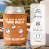 Not Planned, But Perfect - Family Personalized Custom Leather Can Cooler - Father's Day, Gift For Dad