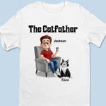 The Catfather - Cat Personalized Custom Unisex T-shirt, Premium T-shirt, Hoodie - Father's Day,  Gift For Dad, Cat Lovers