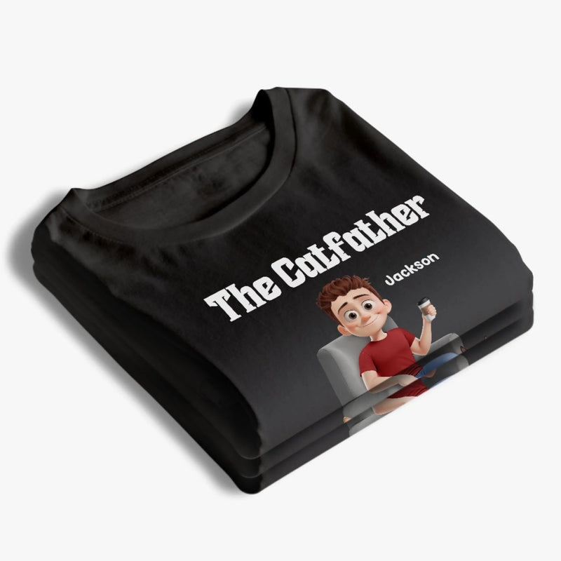 The Catfather - Cat Personalized Custom Unisex T-shirt, Premium T-shirt, Hoodie - Father's Day,  Gift For Dad, Pet Owners, Pet Lovers