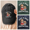 Built-in Besties Since Day One - Family Personalized Custom Vintage Washed Denim Baseball Cap - Father's Day, Gift For Dad