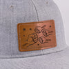 All In With Papa - Family Personalized Custom Leather Patch Hat - Father's Day, Gift For Dad, Grandpa