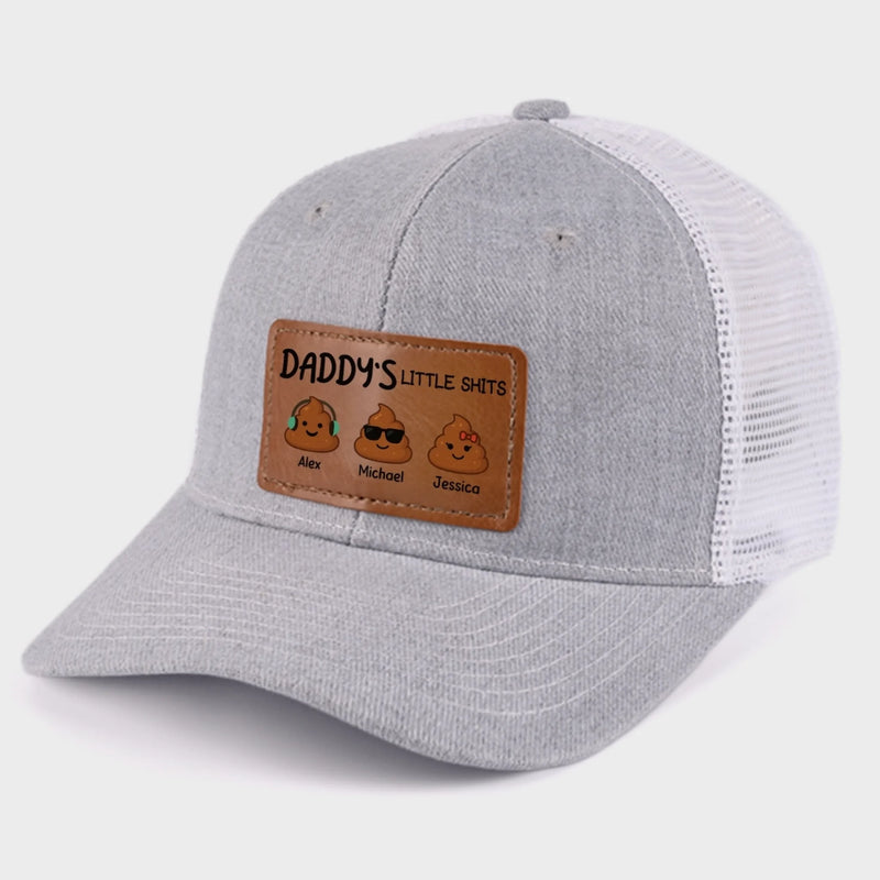 Proud Creator Of Chaos Since Birth - Family Personalized Custom Leather Patch Hat - Father's Day, Gift For Dad, Grandpa