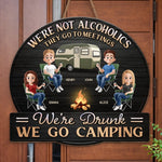Camp, Chill, Repeat - Camping Personalized Custom Shaped Home Decor Wood Sign - House Warming Gift For Camping Lovers, Best Friends, Campers