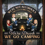 Camp, Chill, Repeat - Camping Personalized Custom Shaped Home Decor Wood Sign - House Warming Gift For Camping Lovers, Best Friends, Campers