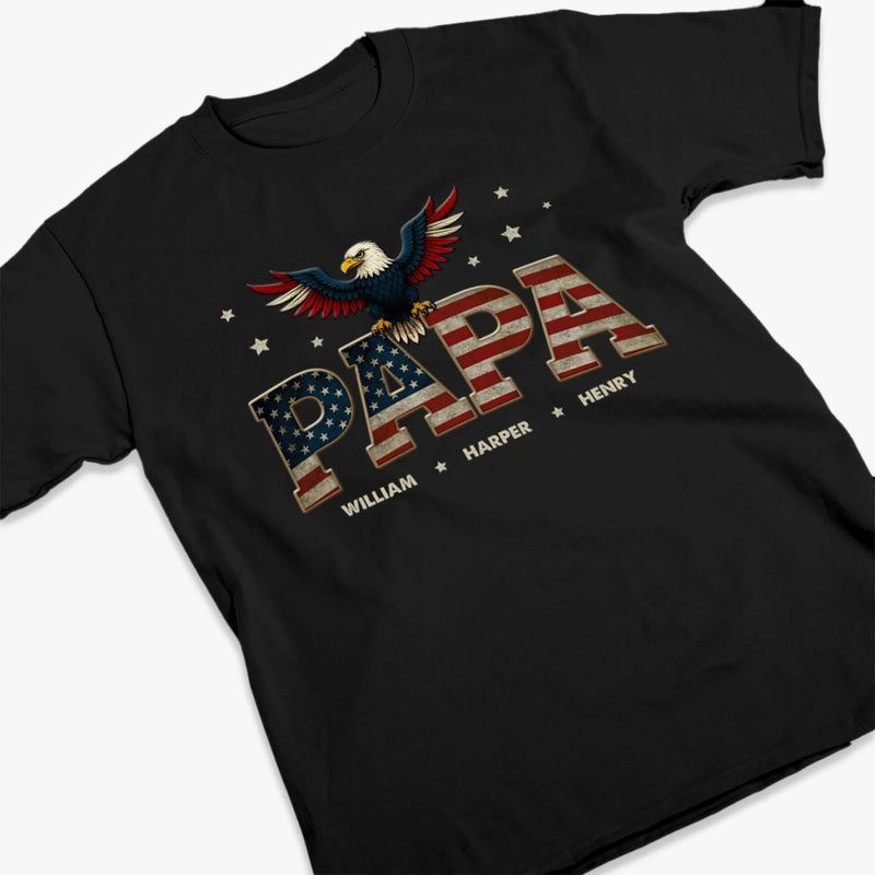 Built Like A Leader, Loved Like A Dad - Family Personalized Custom Unisex T-shirt, Premium T-shirt, Hoodie - Father's Day, Gift For Dad, Grandpa