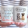 Happiness Has Four Paws - Dog Personalized Custom Mug - Father's Day, Gift For Pet Owners, Pet Lovers