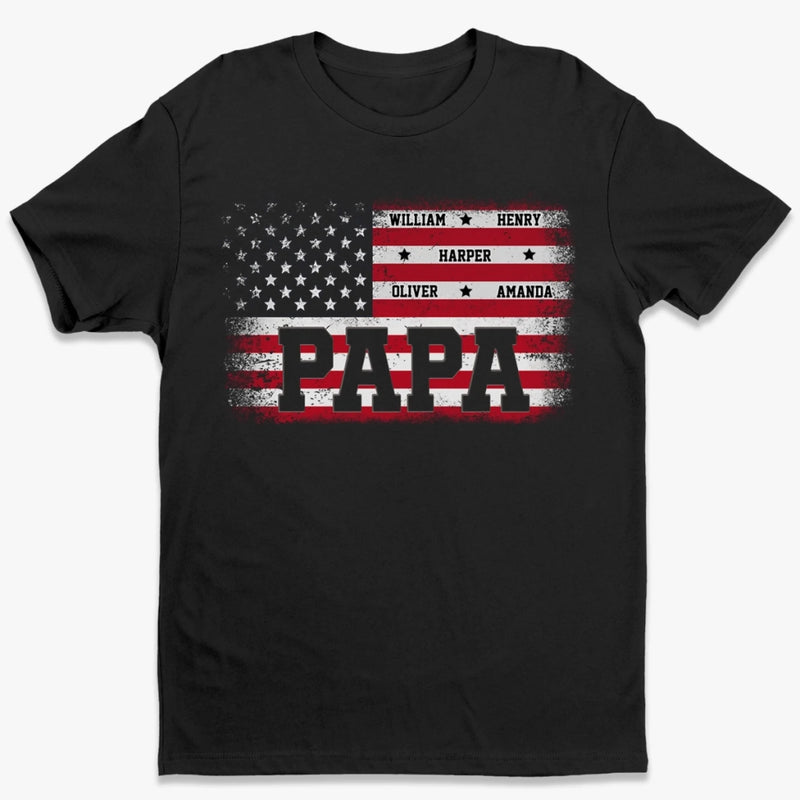 United Under Papa’s Love - Family Personalized Custom Unisex T-shirt, Premium T-shirt, Hoodie - Father's Day, Gift For Dad, Grandpa