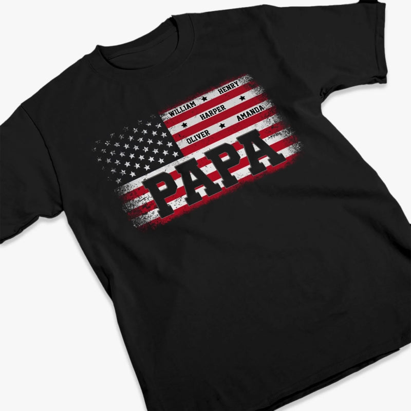 United Under Papa’s Love - Family Personalized Custom Unisex T-shirt, Premium T-shirt, Hoodie - Father's Day, Gift For Dad, Grandpa