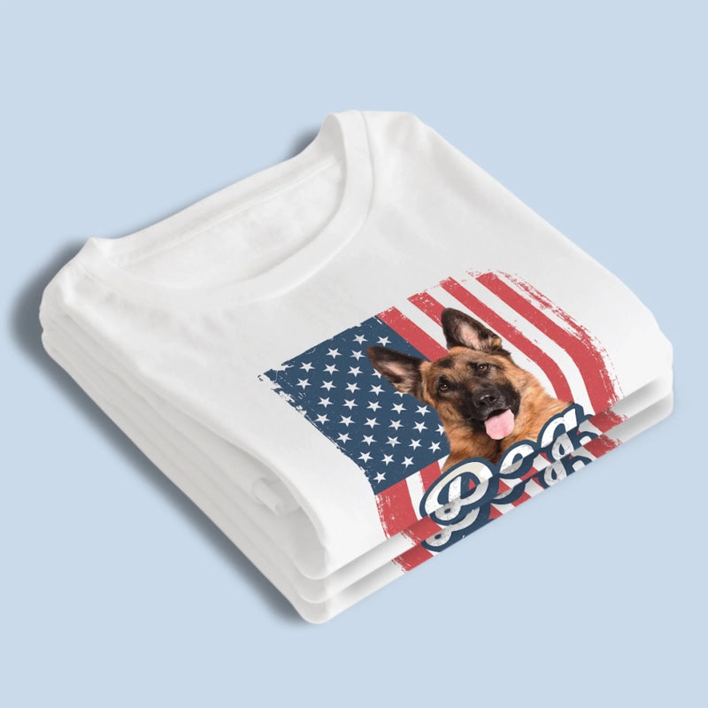 Custom Photo Home Is Wherever My Dog Dad Is - Dog Personalized Custom Unisex T-shirt, Premium T-shirt, Hoodie - Father's Day, Gift For Dad, Pet Owners, Pet Lovers