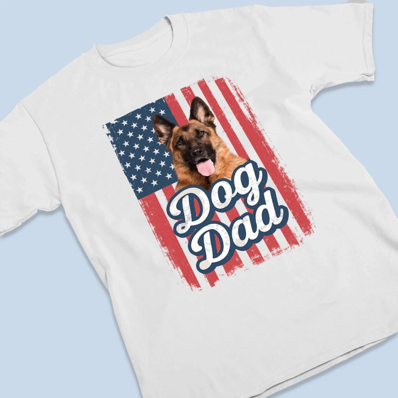 Custom Photo Home Is Wherever My Dog Dad Is - Dog Personalized Custom Unisex T-shirt, Premium T-shirt, Hoodie - Father's Day, Gift For Dad, Pet Owners, Pet Lovers