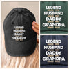 Built To Be A Legend - Family Personalized Custom Vintage Washed Denim Baseball Cap - Father's Day, Gift For Dad, Grandpa