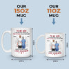 My Son, My Hero, Their Father - Family Personalized Custom Mug - Father's Day, Gift For Son