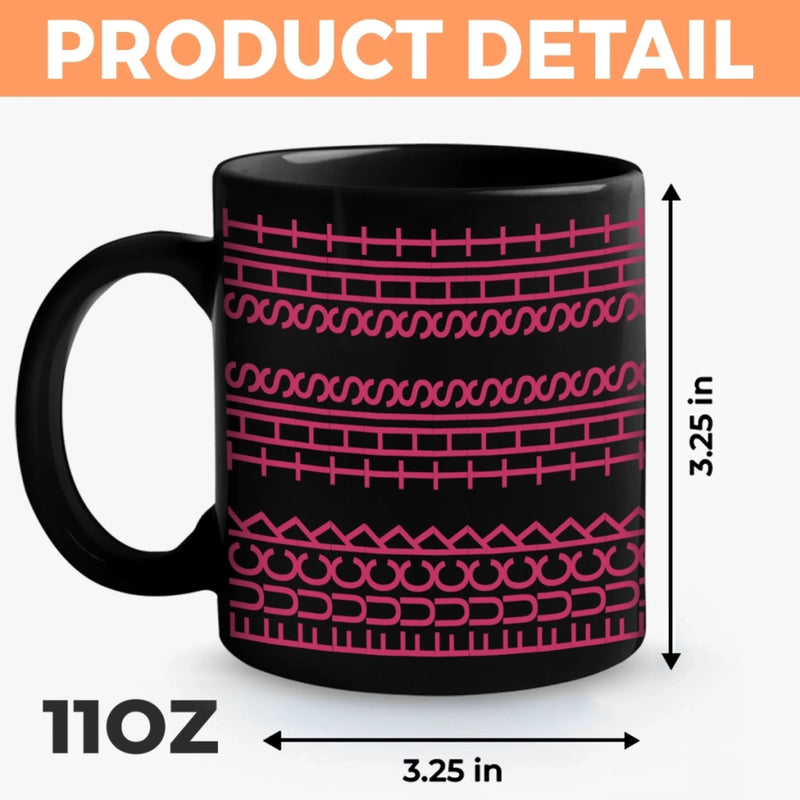 Every Line Has A Rhythm - Friend Black Mug - Gift For Best Friends, Sisters, Family Members, Coworkers