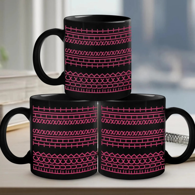 Every Line Has A Rhythm - Friend Black Mug - Gift For Best Friends, Sisters, Family Members, Coworkers