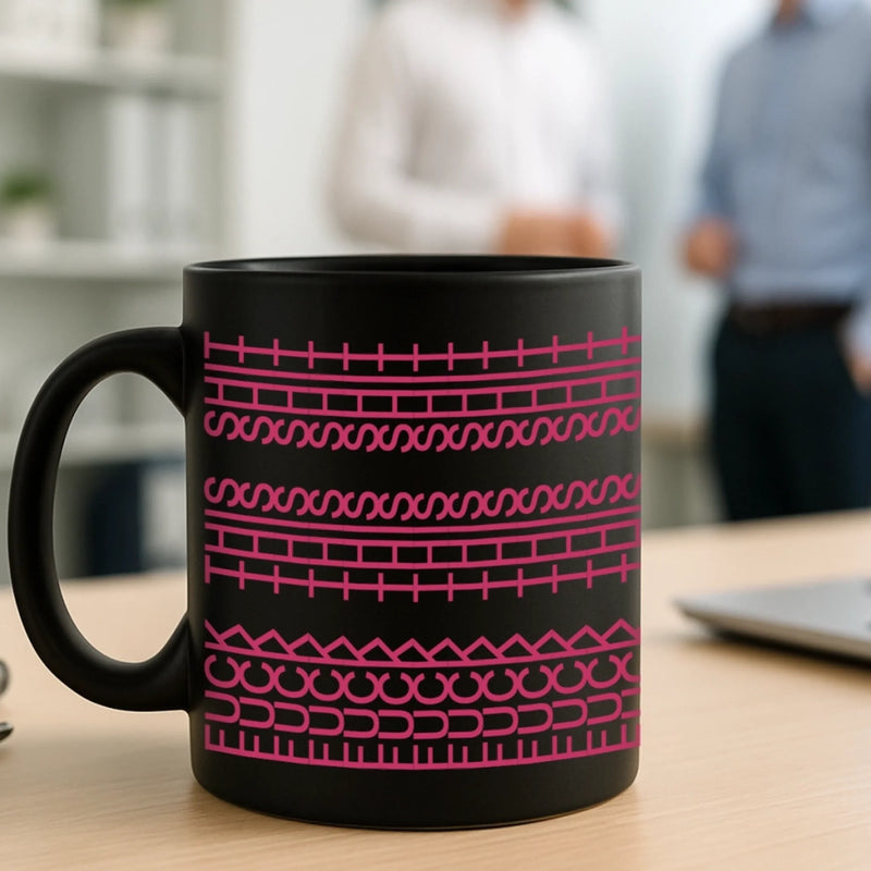 Every Line Has A Rhythm - Friend Black Mug - Gift For Best Friends, Sisters, Family Members, Coworkers