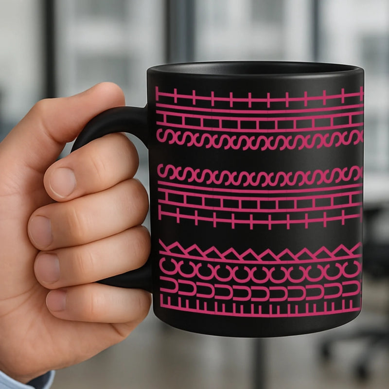 Every Line Has A Rhythm - Friend Black Mug - Gift For Best Friends, Sisters, Family Members, Coworkers