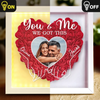 Custom Photo With You, Everything Is Cozy - Couple Personalized Custom Flower Shadow Box With LED - Gift For Husband Wife, Anniversary