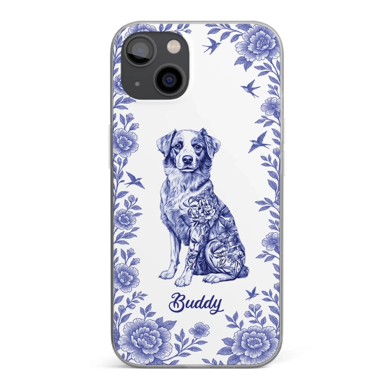 Elegance In Bloom, Love In Fur - Dog Personalized Custom Clear Phone Case - Gift For Pet Owners, Pet Lovers
