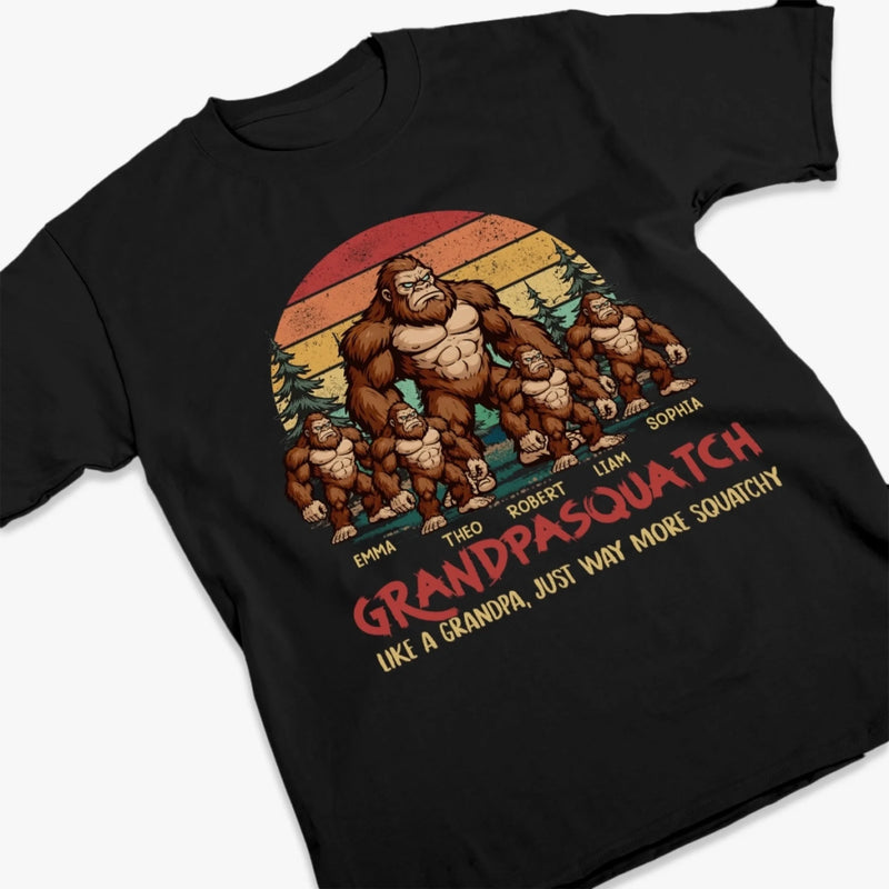 Big Foot, Bigger Heart - Family Personalized Custom Unisex T-shirt, Premium T-shirt, Hoodie - Father's Day, Gift For Dad, Grandpa