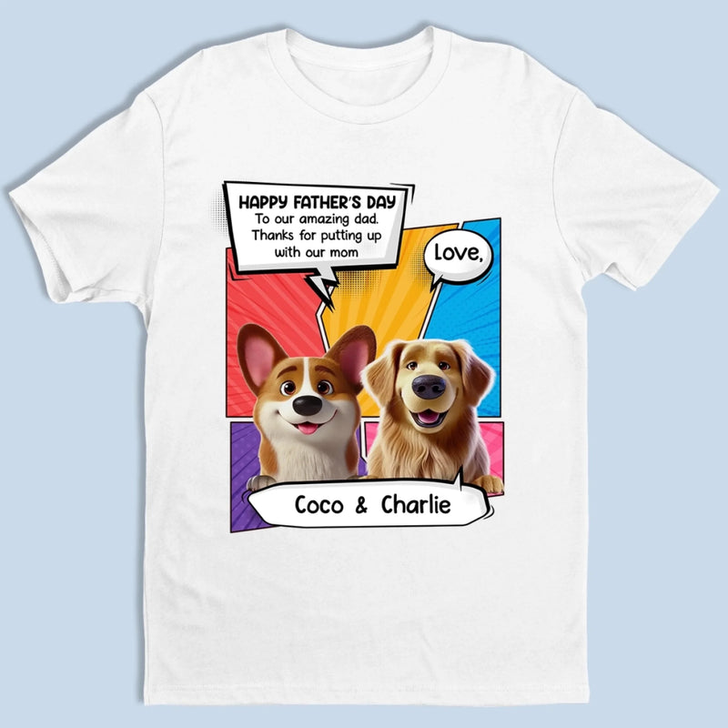 Dog Dad Of The Year - Dog Personalized Custom Unisex T-shirt, Premium T-shirt, Hoodie - Father's Day,  Gift For Dad, Pet Owners, Pet Lovers