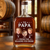 Custom Photo Because We Make Life Interesting - Family Personalized Custom Whiskey Bottle - Father's Day, Gift For Dad, Grandpa