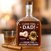 From Your Favorite Furry Troublemaker - Dog Personalized Custom Whiskey Bottle - Father's Day,  Gift For Dad, Pet Owners, Pet Lovers