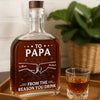 From Your Little Headache, With Love - Family Personalized Custom Whiskey Bottle - Father's Day, Gift For Dad, Grandpa