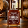 Cheers To My Amazing Husband - Couple Personalized Custom Whiskey Bottle - Gift For Husband Wife, Anniversary
