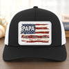 Family First Always - Family Personalized Custom Leather Patch Mesh Cap - Father's Day, Gift For Dad, Grandpa