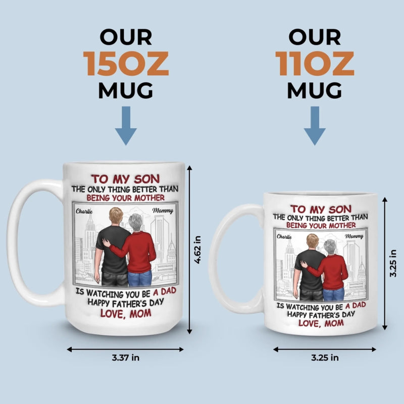 Best Son Best Dad - Family Personalized Custom 3D Inflated Effect Printed Mug - Father's Day, Gift For Son