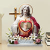 Custom Photo With Angels Now Resting - Memorial Personalized Custom Acrylic Plaque Custom Shape - Sympathy Gift For Family Members