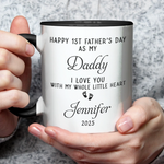 Custom Photo Hold Me Close, Even When Apart - Family Personalized Custom Accent Mug - Father's Day, Gift For New Dads, Dad