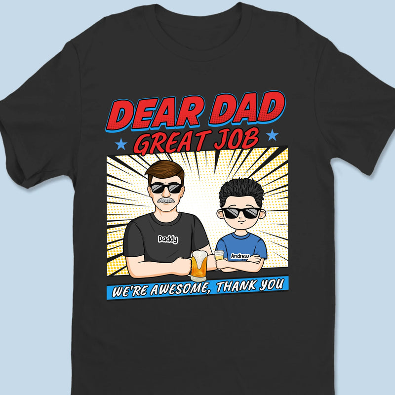 Cheers To You, Dad - Family Personalized Custom Unisex T-shirt, Premium T-shirt, Hoodie - Father's Day, Gift For Dad, Grandpa
