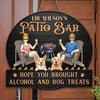 Cold Drinks, Warm Vibes - Couple Personalized Custom Shaped Home Decor Wood Sign - House Warming Gift For Couple, Anniversary, Pet Owners, Pet Lovers