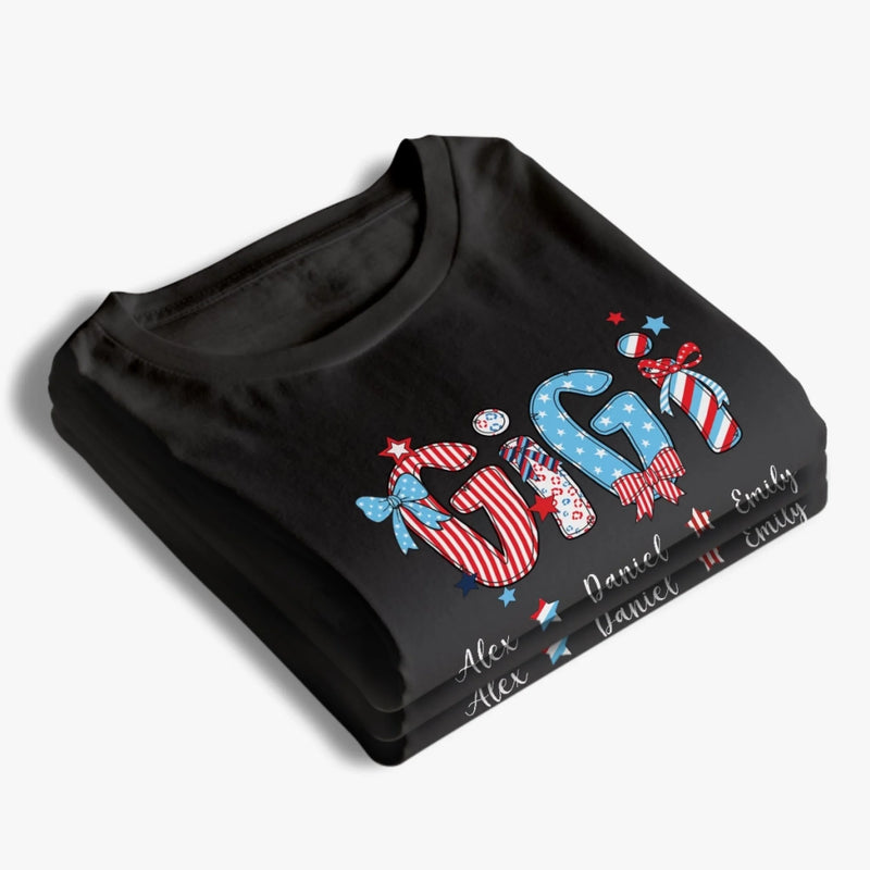 My Stars Shine With You - Family Personalized Custom Unisex T-shirt, Premium T-shirt, Hoodie - 4th Of July, Gift For Mom, Grandma