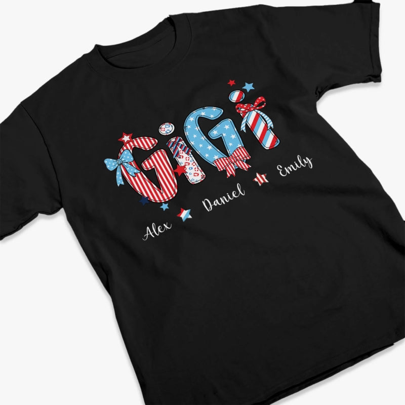 My Stars Shine With You - Family Personalized Custom Unisex T-shirt, Premium T-shirt, Hoodie - 4th Of July, Gift For Mom, Grandma