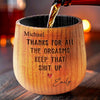 Nestled In Love - Couple Personalized Custom Wooden Whiskey Glass - Gift For Husband Wife, Anniversary