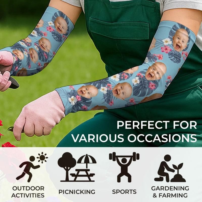 Custom Photo Cuteness I Carried - Family Personalized Custom Tattoo Arm Sleeve - Summer Vacation Gift For Family Members, Pet Owners, Pet Lovers