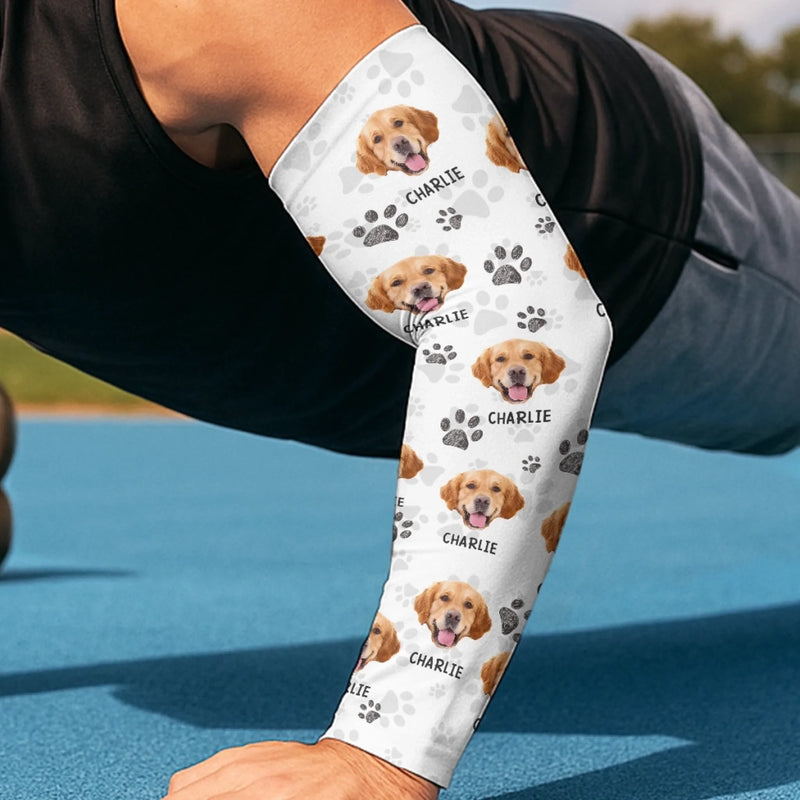 Custom Photo Powered By Paws And Unconditional Love - Dog & Cat Personalized Custom Tattoo Arm Sleeve - Summer Vacation Gift For Pet Owners, Pet Lovers