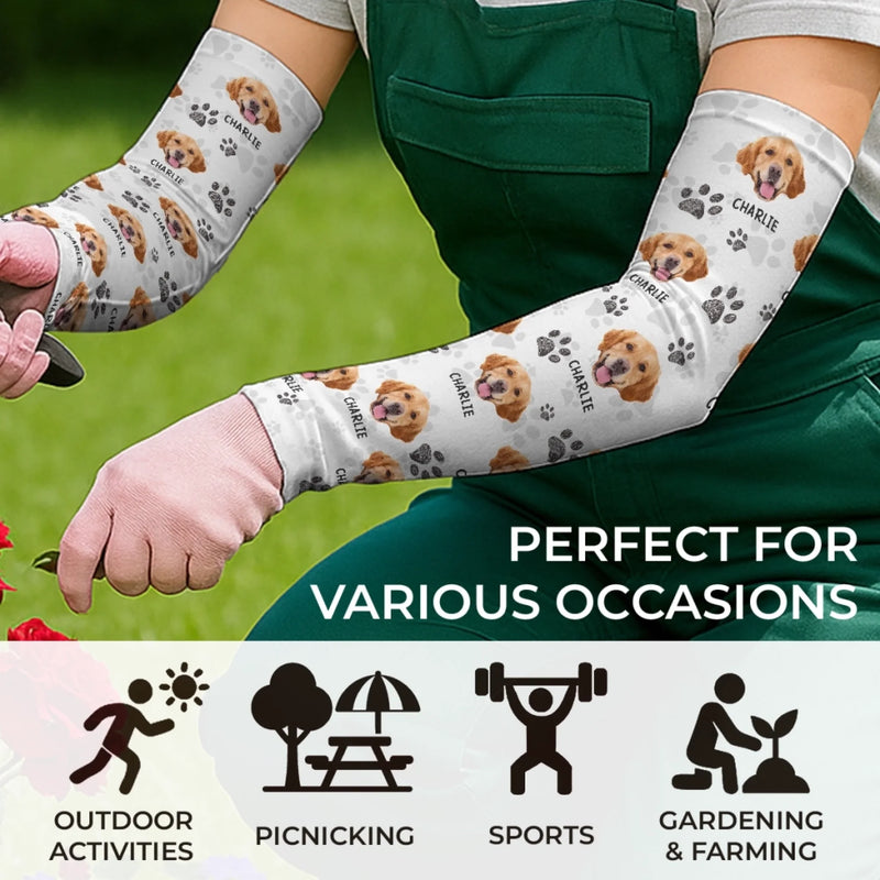 Custom Photo Powered By Paws And Unconditional Love - Dog & Cat Personalized Custom Tattoo Arm Sleeve - Summer Vacation Gift For Pet Owners, Pet Lovers