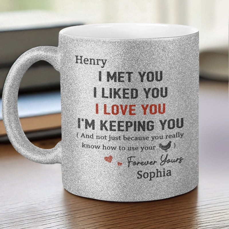You’re My Forever - Couple Personalized Custom Metallic Mug - Gift For Husband Wife, Anniversary